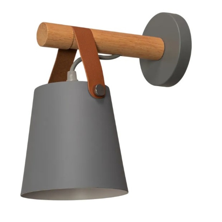 Лампа Rea Toolight APP468-1W, С каишка, Сив