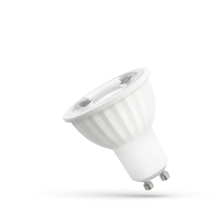 LED крушка, Spectrum, GU10, 6 W, 530 lm, Неутрална светлина, Бял