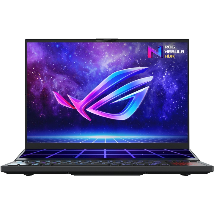 Лаптоп ASUS ROG Zephyrus Duo 16 GX650RW-LO129X с AMD Ryzen 9 6900HX (3.3/4.9GHz, 16M), 32 GB, 2 TB M.2 NVMe SSD, NVIDIA RTX 3070 Ti 8GB, Windows 11 Pro, Черен