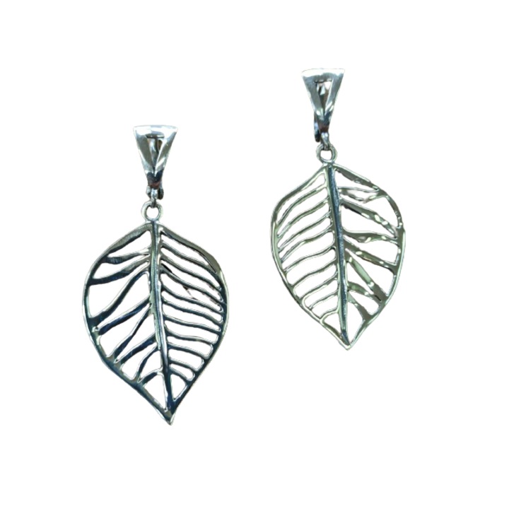 Сребърни обеци Alyssa Style, Дъбови листа