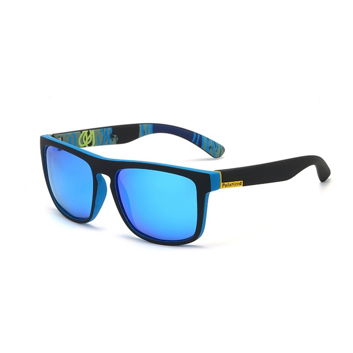 Ochelari de soare polarizati, Senmase, Policarbonat, 400 UV, 147x135x56mm, Albastru