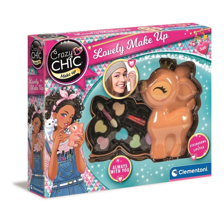 Set machiaj Clementoni Crazy Chic Bambi, 27 x 5 x 22 cm