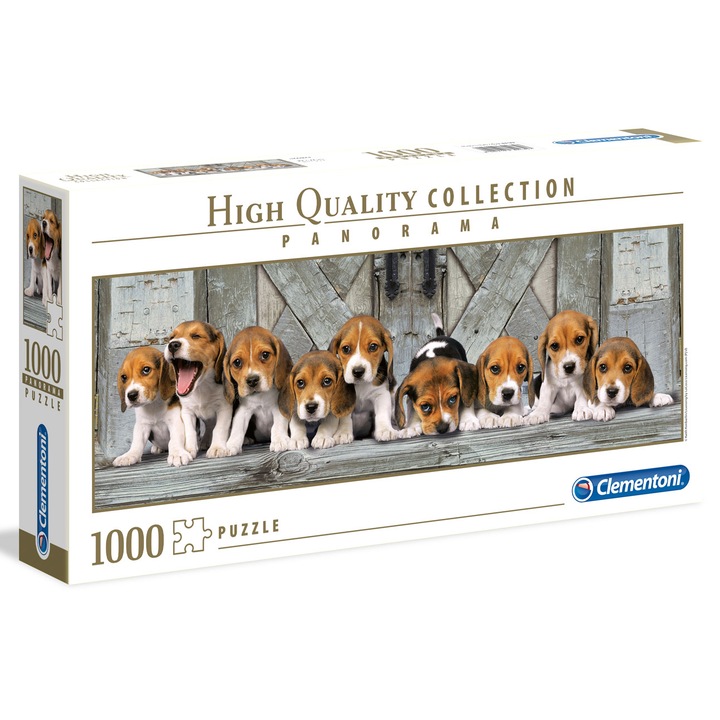 Пъзел Clementoni High Quality Collection, Panorama - Beagles, 1000 части