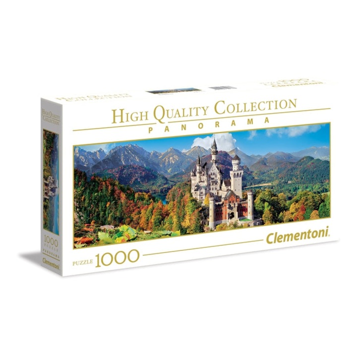 Clementoni High Quality Collection Panoráma puzzle Neuschwanstein Németország, 1000 db