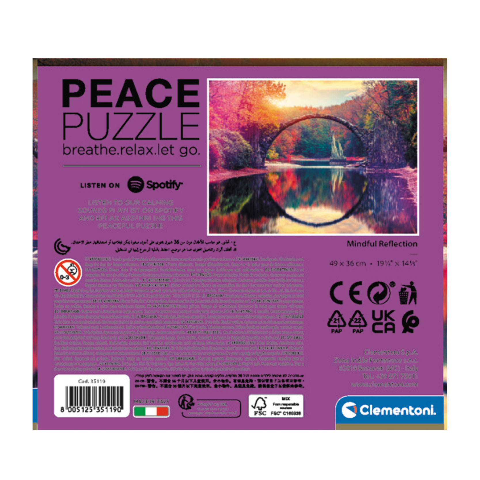 35119 - Puzzle adulte, Peace Puzzle - 500 pièces - Mindful Reflection