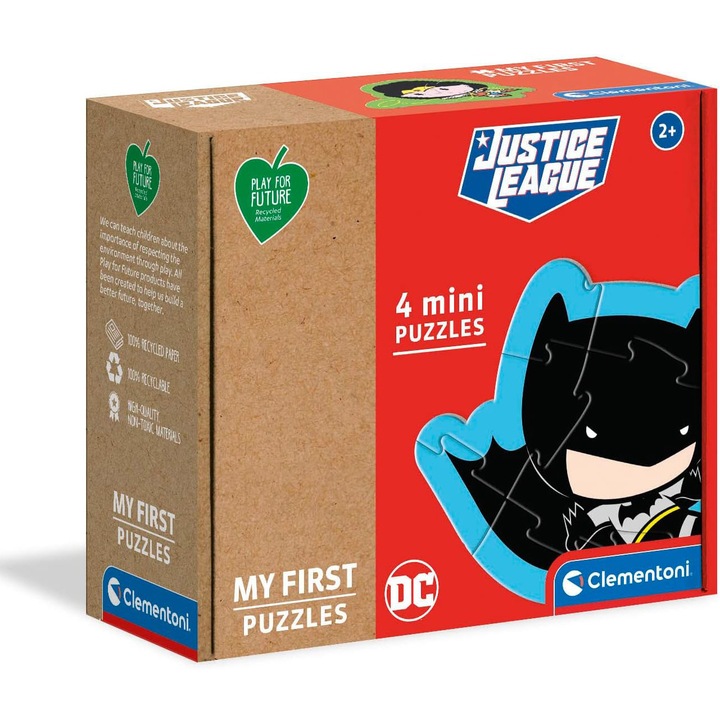 Пъзел Clementoni SuperColor, Моят първи пъзел, DC Comics, Лигата на справедливостта, 3, 6, 9, 12 части