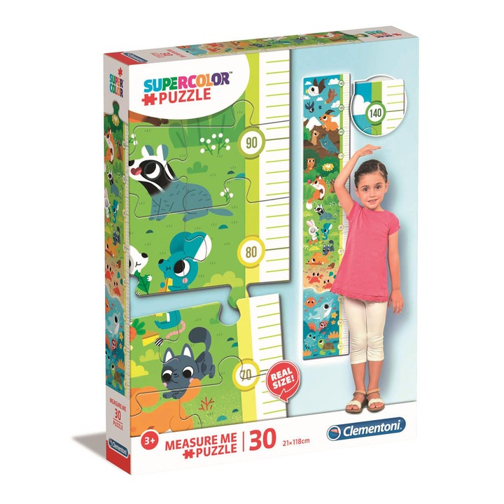 Clementoni SuperColor Fali mérce puzzle Állatok, 30 db-os