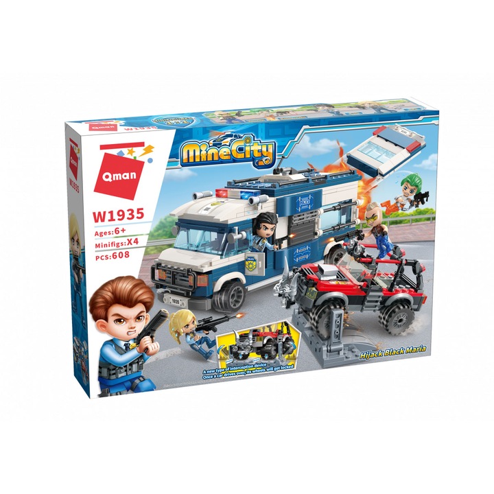 Конструктор, QMAN, Преследване на бандата разбойници, Пластмаса, Многоцветен