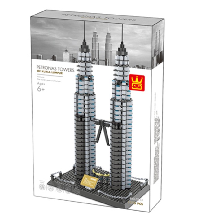 Конструктор Wange Petronas Towers Kuala Lumpur Malaysia, 1175 части
