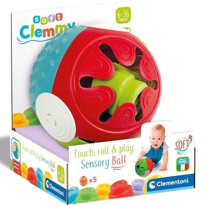 Бебешка играчка Soft Clemmy - Сензорна топка