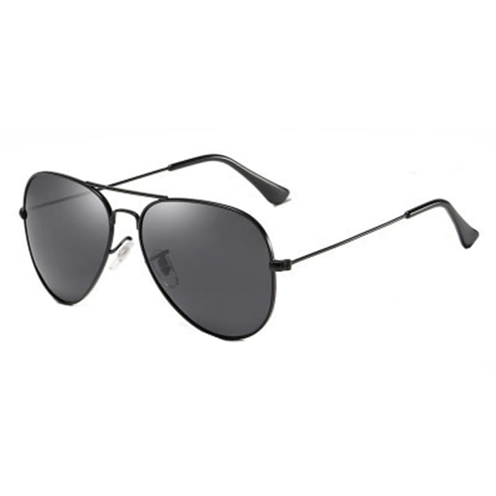 Слънчеви очила, Поляризирани, UV400, Авиатор, Черен/Сив