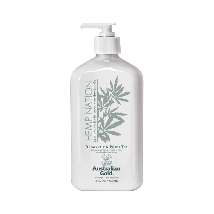 Hidratáló testápoló krém, Australian Gold Hemp Nation Eucalyptus White Tea Extender 535 ml