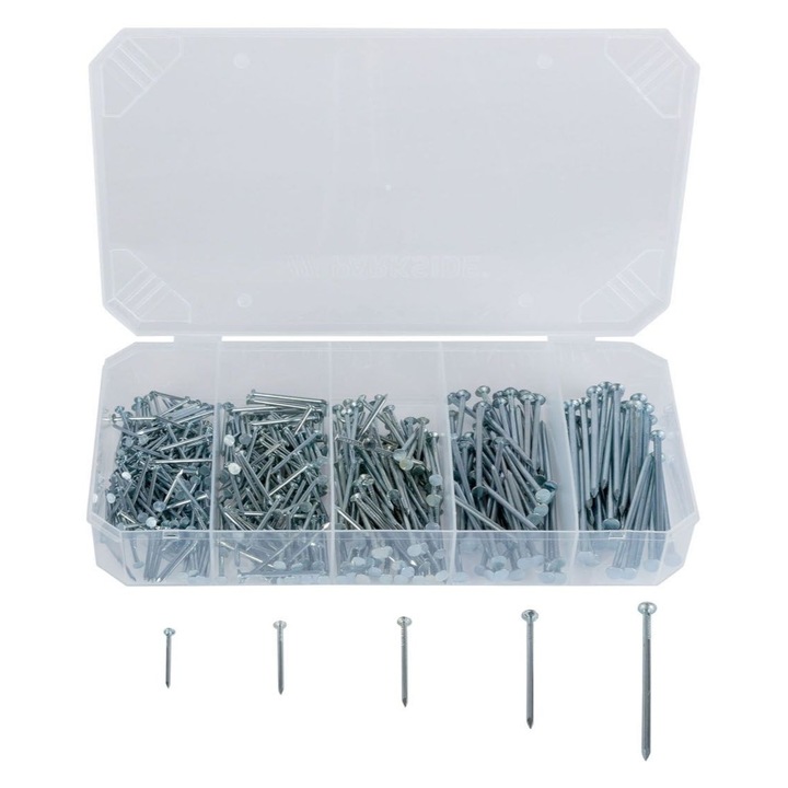 Set cuie, 25-65 mm, 457 bucati, Parkside