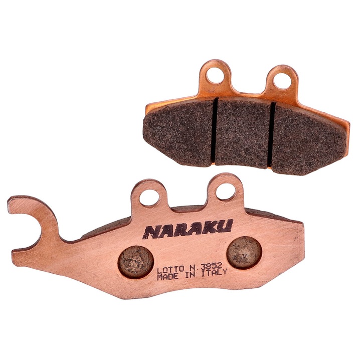 Placute de frana, Naraku, Compatibil cu Piaggio X7/X9/X-Evo/MP3/Vespa 946/GTS/GTV, Auriu rose