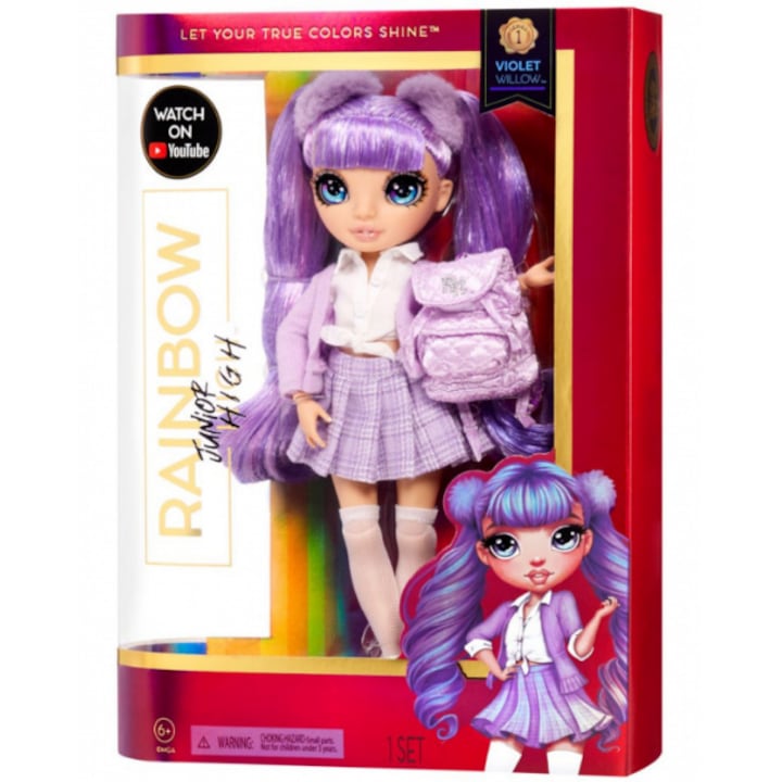 Кукла MGA Entertainment Rainbow High Junior Violet Willow, Виолетов