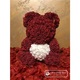 Мече от рози Gerdani BG Rose Bear, 30см, Тъмно червен