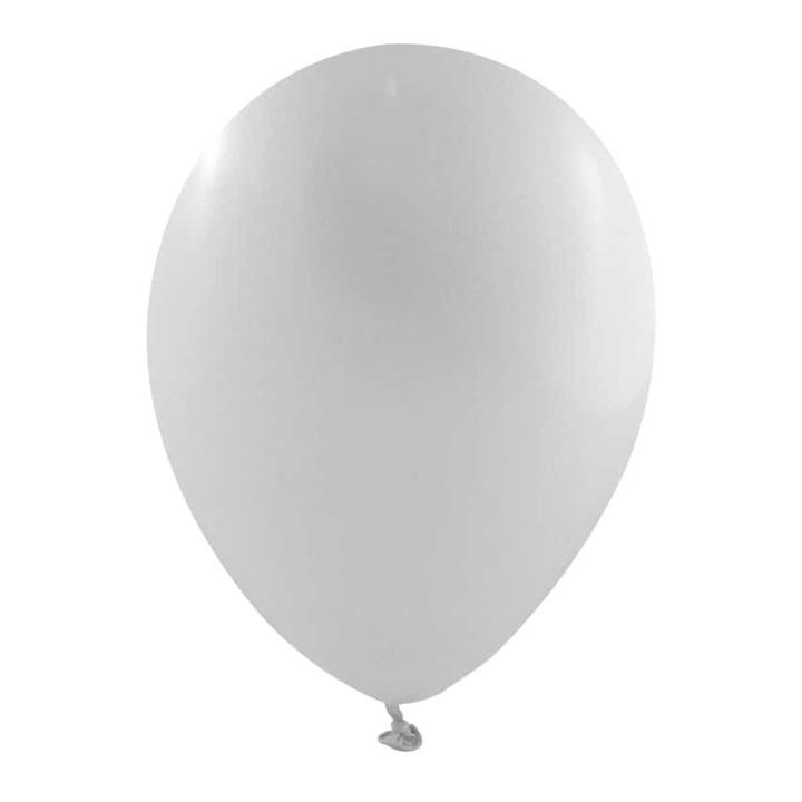 Комплект балони, Globos 101, От латекс, 25 см, Бели, 100бр