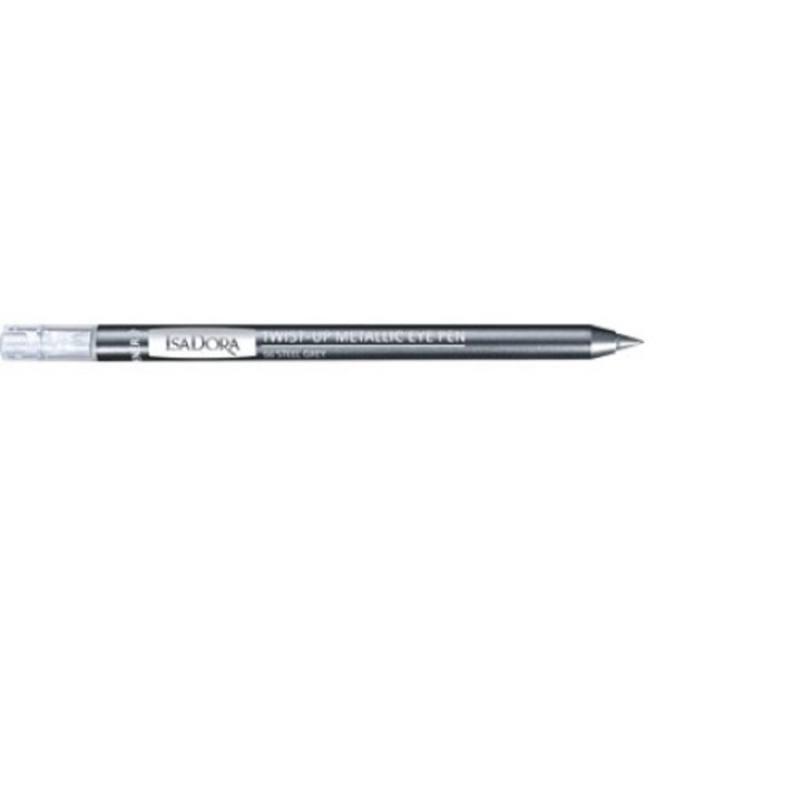 Creion de ochi, IsaDora, Twist-UP Metallic Eye Pen, 56-Steel Grey, 0.55 g