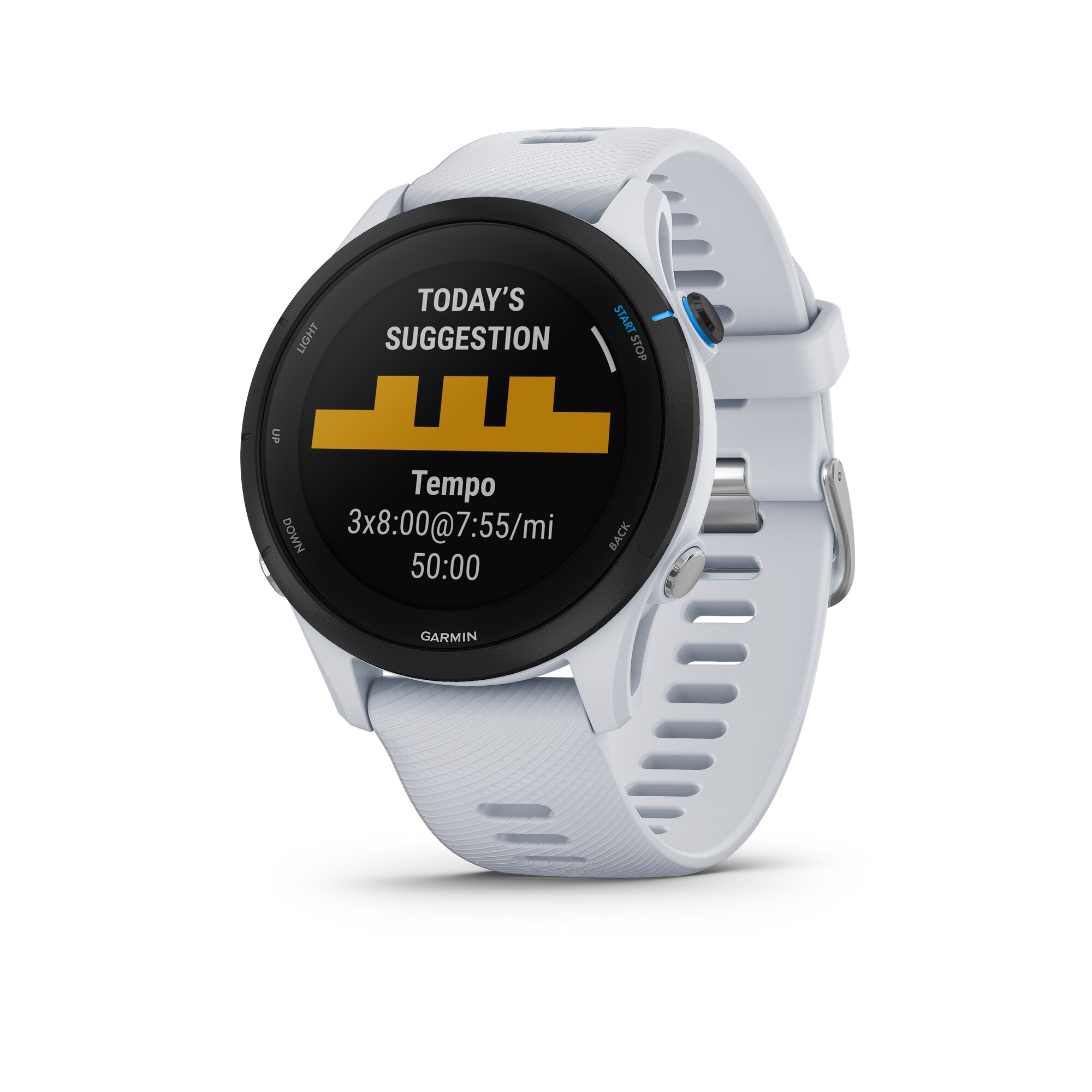 Smartwatch Garmin Forerunner 255 Music, 46mm, Whitestone - eMAG.ro