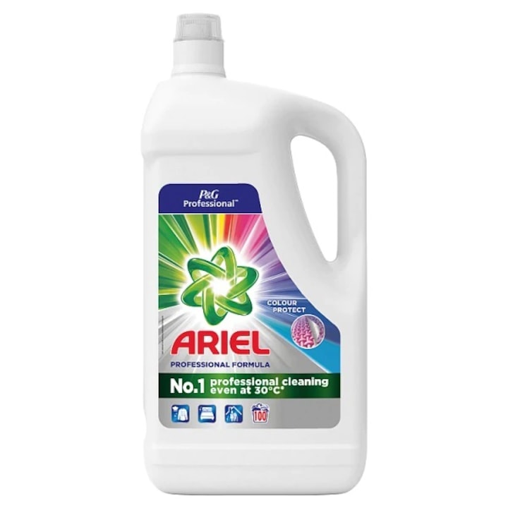 Течен перилен препарат Ariel, за цветно пране, 100 изпирания, 5 л
