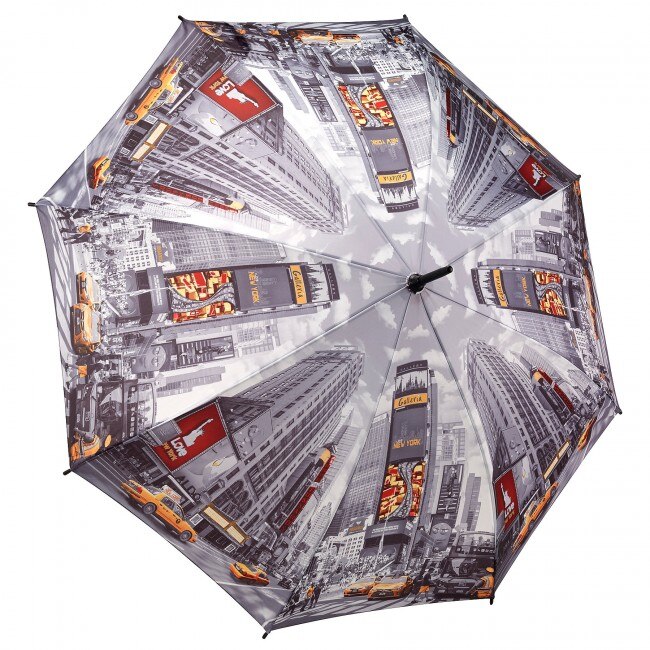 Umbrela unisex cu deschidere automata Galleria Inc. USA, Model Times Square, Multicolor