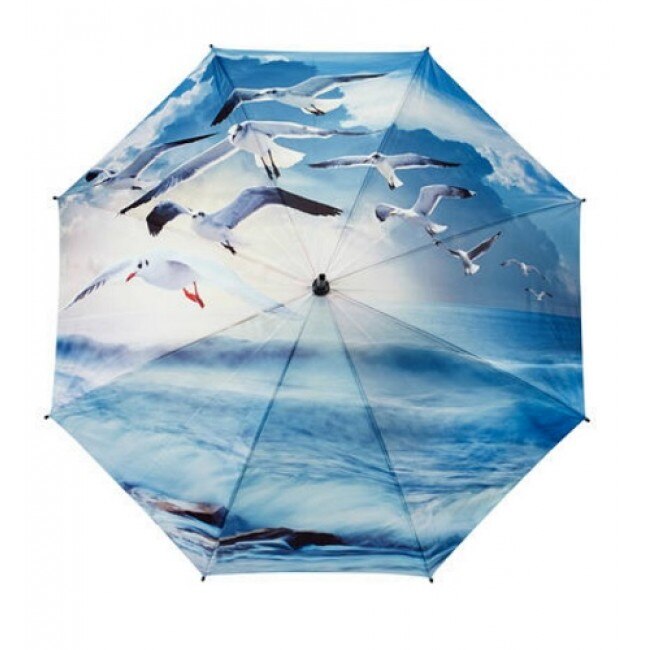 Umbrela pentru femei Galleria, Ø122 cm, Dreapta, Deschidere automata, Ocean/Albastru