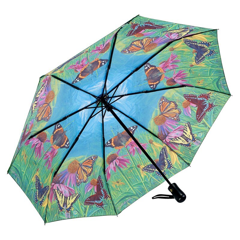 Umbrela pliabila Galleria Inc. USA, Model fluturi, Ø 122 cm, Multicolor