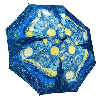 Umbrela unisex cu deschidere automata Galleria Inc. USA, Model Starry night de Van Gogh, Multicolor Umbrela unisex cu deschidere automata Galleria Inc. USA, Model Starry night de Van Gogh, Multicolor