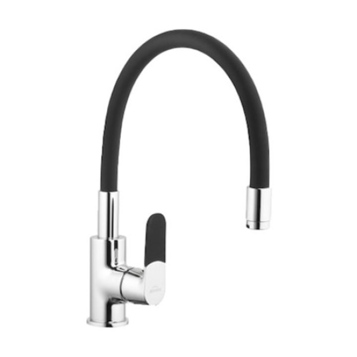 Invena Joga mosogató csaptelep, fekete-króm
