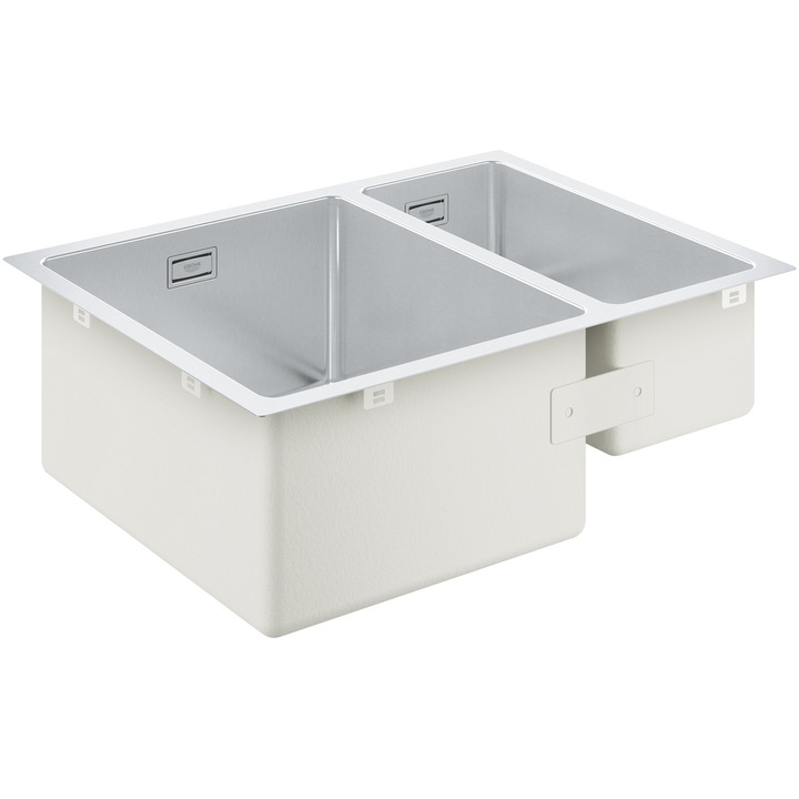 Кухненска мивка Grohe K700 31577SD1, 585 x 440 мм, 2 корита, Неръждаема стомана