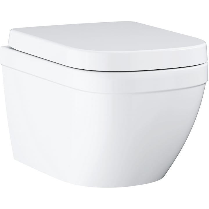 Grohe Euro Ceramic 39693000 WC csésze, falra szerelhető, perem nélküli, Triple Vortex, SoftClose fedél, fehér