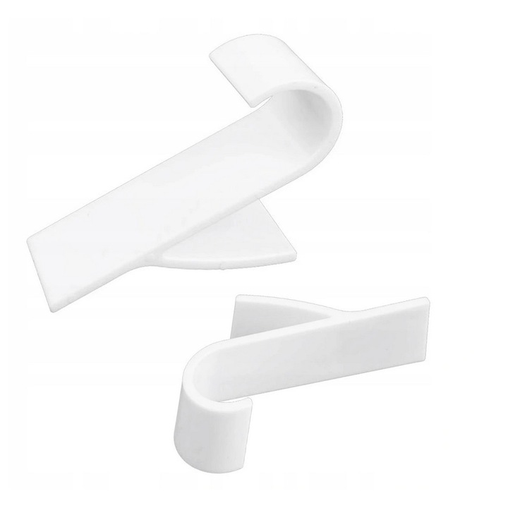 Set 2 carlige pentru calorifer, Plastic, Alb