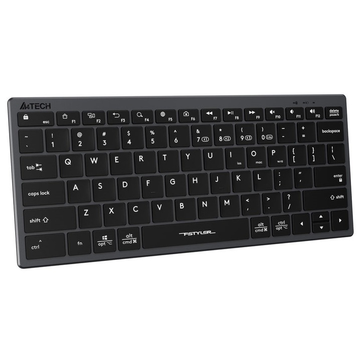 Безжична клавиатура A4TECH FBX51C FStyler, Сив/черен, Bluetooth