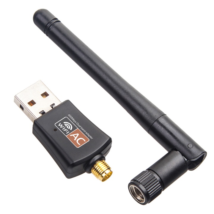 Mini Adaptor Wi-Fi USB WODESYS WD-4505AC, 600Mbps, Dual Band, Portabil, Hotspot Wi-Fi