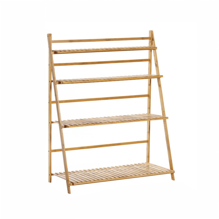 Етажерка 4 рафта от естествен бамбук Nepel 70x47x122 см