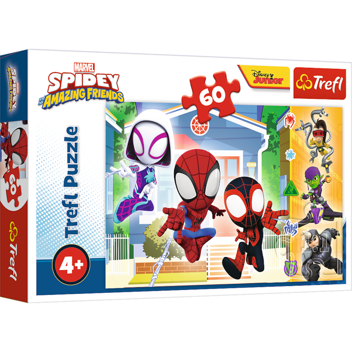 Puzzle Trefl - Spiderman, Lumea lui Spidey, 60 piese