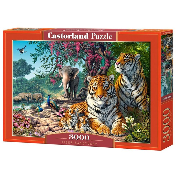 Пъзел Castorland, Tiger Sanctuary 300600, 3000 части