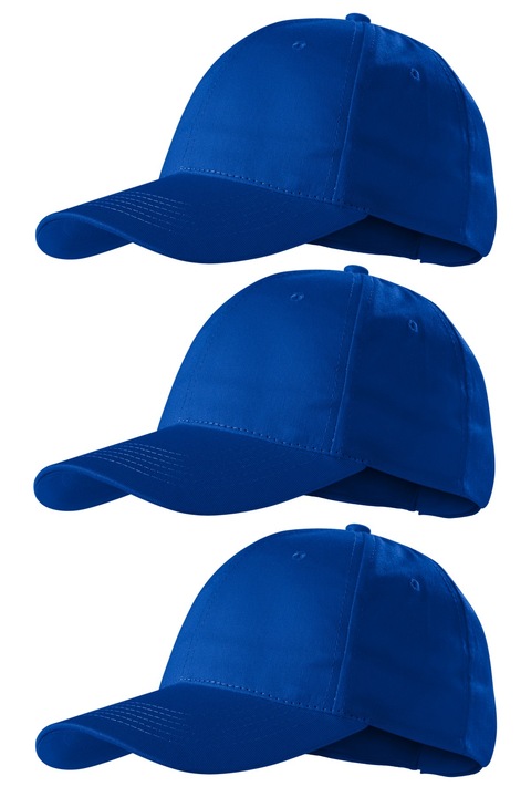 Set 3 sepci unisex Piccolio Sunshine, 100% bumbac, marime universala, culoare albastru regal