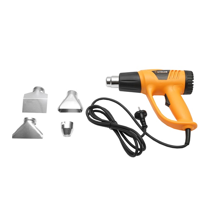 Pistol cu aer cald, 2000W cu temperatura de lucru 350-600C Hoteche