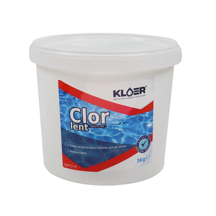 Хлор на таблетки Kloer, За поддържане на басейни, 3 кг