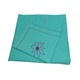 Set 2 Fete perna brodate 40 x 40 cm, Casa bucuriei, model Water Lily, turcoaz, bumbac 100%