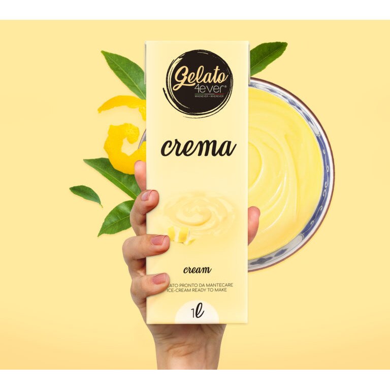 Mix inghetata Gelato 4ever, aroma frisca, 100 lapte de vaca natural