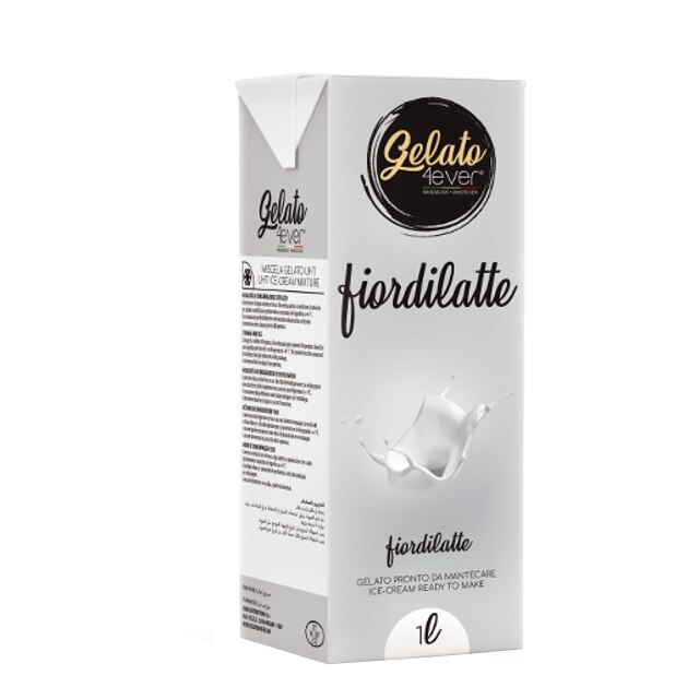 Mix inghetata Gelato 4ever, aroma fiordilatte, 100 lapte de vaca