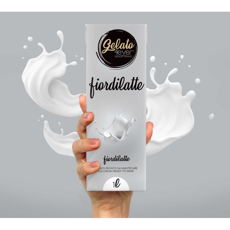 Mix inghetata Gelato 4ever, aroma fiordilatte, 100 lapte de vaca