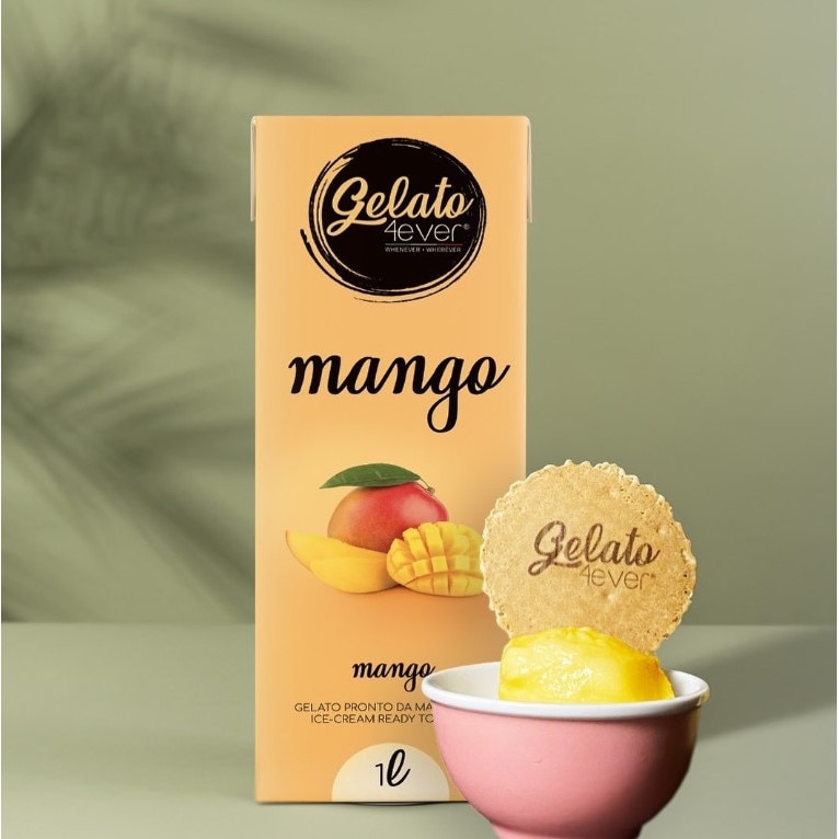 Mix inghetata Gelato 4ever, aroma mango, 100 lapte de vaca natural