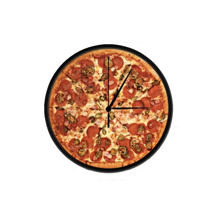 Ceas de perete, pizza, 30 cm
