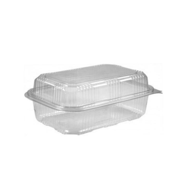 Set caserole pet cu capac inalt, 100 buc, capacitate 750 cc