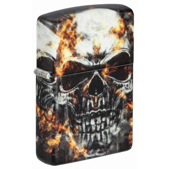 Bricheta metalica, Zippo, Model Smokey Skulls, Metal, Multicolor