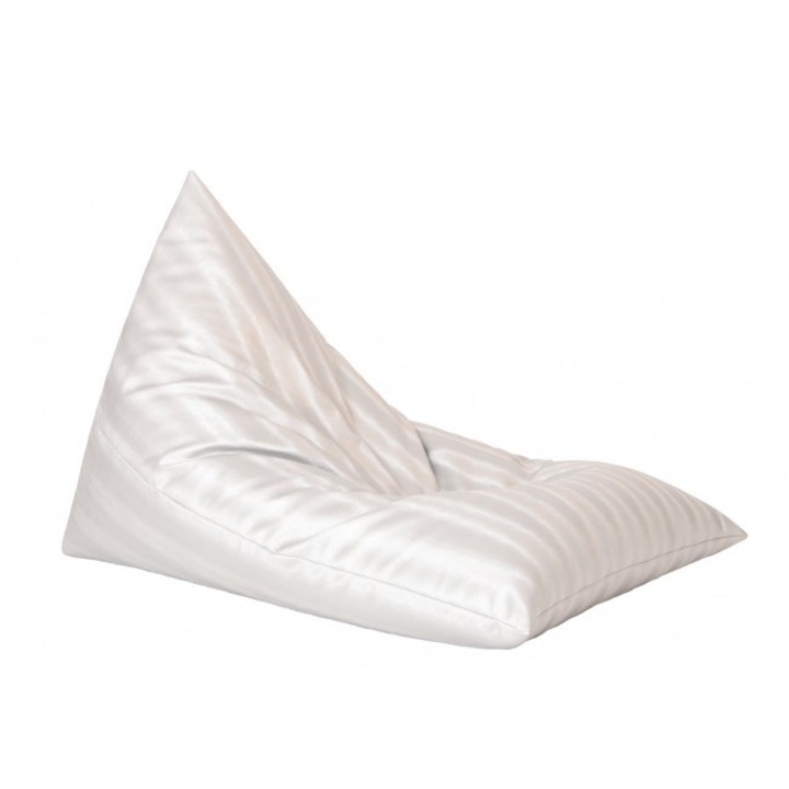 Fotoliu (Mediu) Kudos - Silver Glimmer (GAMA PREMIUM PU) umplut cu perle polistiren (fotoliu sac marca Pufrelax) Fabricat in Romania