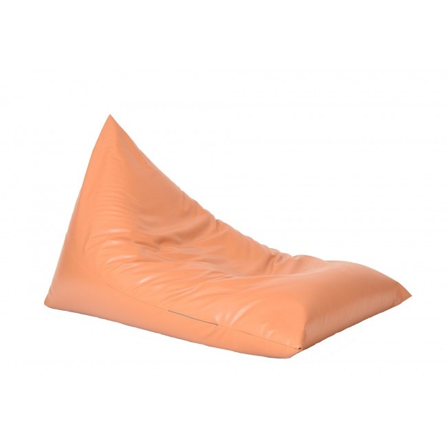 Fotoliu (Mediu) Kudos - Caramel (piele ecologica) umplut cu perle polistiren (fotoliu sac marca Pufrelax) Fabricat in Romania